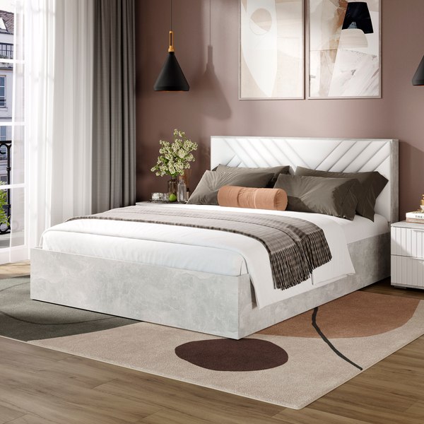 Купить Двуспальная кровать ТриЯ Хилтон универсальная тип 1 с ПМ 160x200  
