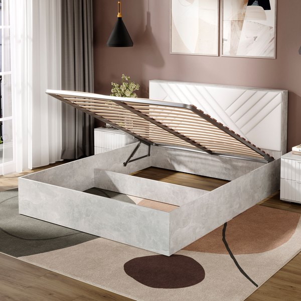 Купить Двуспальная кровать ТриЯ Хилтон универсальная тип 1 с ПМ 160x200  