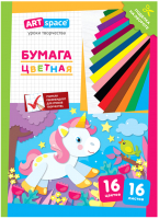 

Набор цветной бумаги ArtSpace, Единорог / Нб16-16г_28776