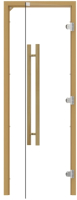 Стеклянная дверь для бани/сауны Sawo 7/19 правая с вертик ручкой / 741-3SCD-R-2 (прозрачный/кедр) - 