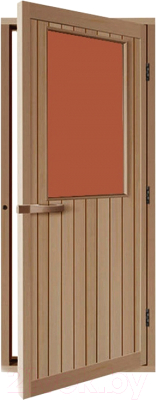 Деревянная дверь для бани Sawo 70x204 правая / 735-4SGD-R (бронза/кедр)