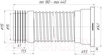 Изображение товара Слив (гофра) Ани Пласт K518