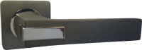 Ручка дверная Ренц Катания / INDH 301-02 MBN/CP (матовый черный никель/хром блестящий) - 