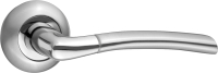 Ручка дверная Ренц Капри / INDH 38-08 SN/NP (никель матовый/никель блестящий) - 