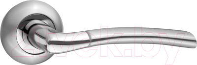 Ручка дверная Ренц Капри / INDH 38-08 SN/NP (никель матовый/никель блестящий)