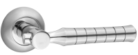 Ручка дверная Ренц Гарсия / INDH 87-08 SN/NP (никель матовый/никель блестящий) - 