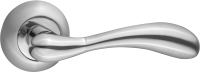 Ручка дверная Ренц Розаро / INDH 89-08 SN/NP (никель матовый/никель блестящий) - 