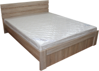 Полуторная кровать Компас-мебель КС-014-1014Д2 140x200 (дуб сонома светлый) - 
