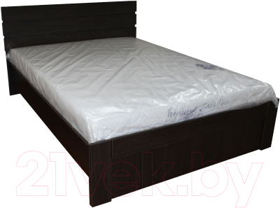 Полуторная кровать Компас-мебель КС-014-12Д2 120x200 (венге темный)