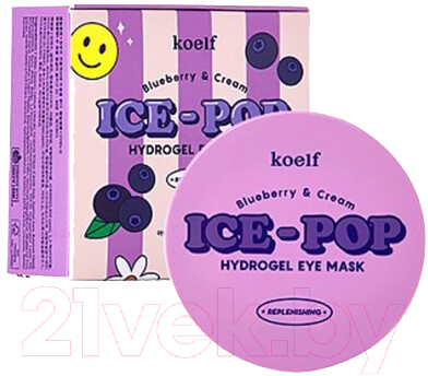 Патчи под глаза Koelf Blueberry&Cream Ice-Pop Hydrogel Eye Mask (60шт)