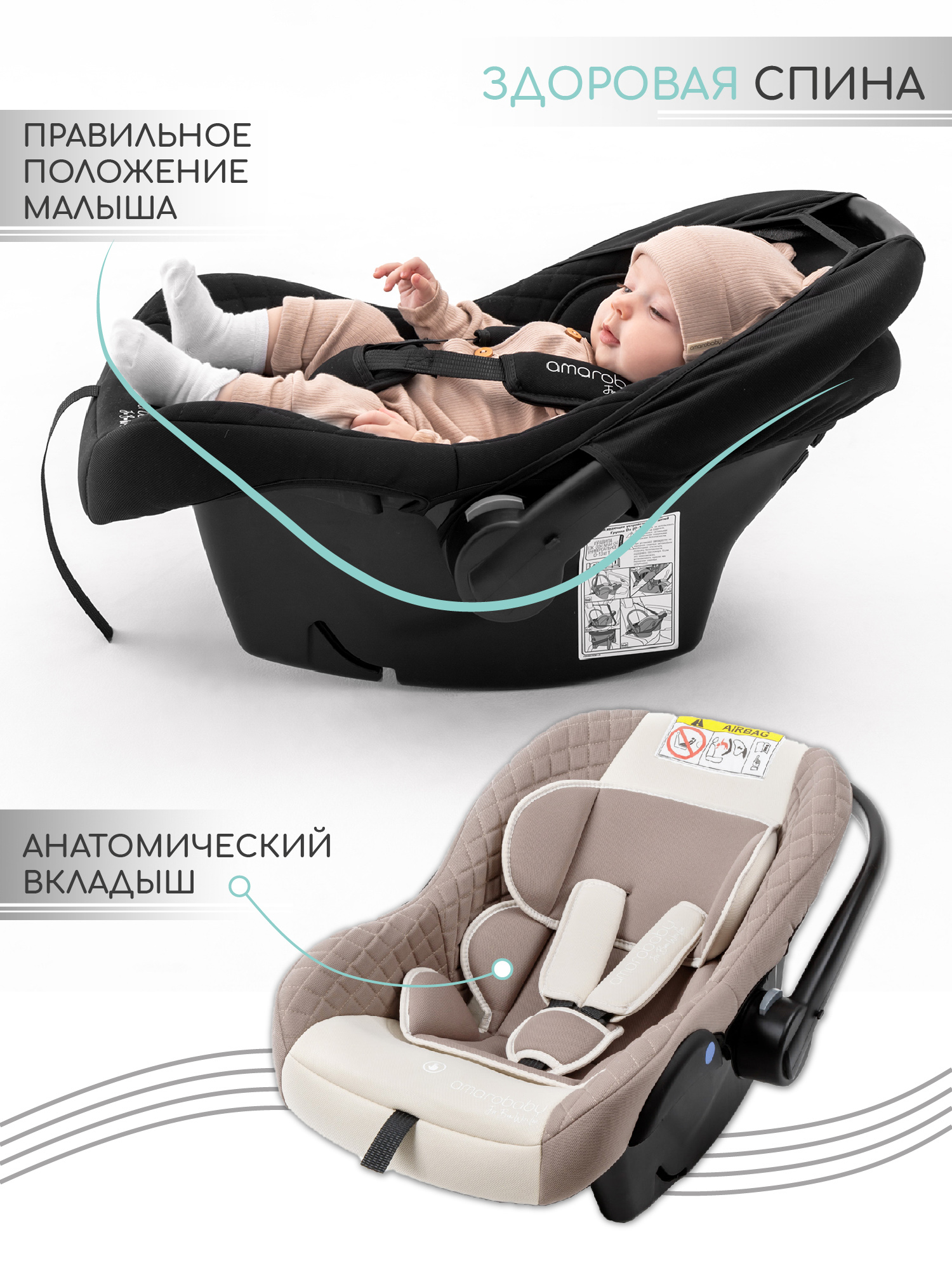 Автокресло Amarobaby Baby Comfort / AB222008BC/03