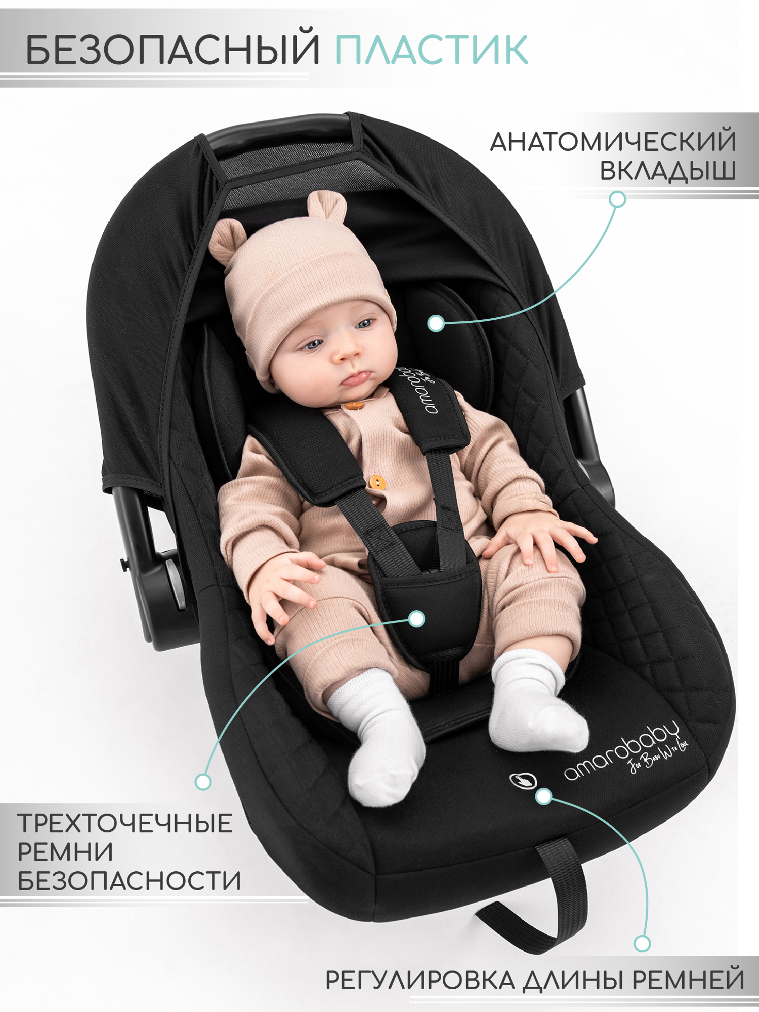 Автокресло Amarobaby Baby Comfort / AB222008BC/03