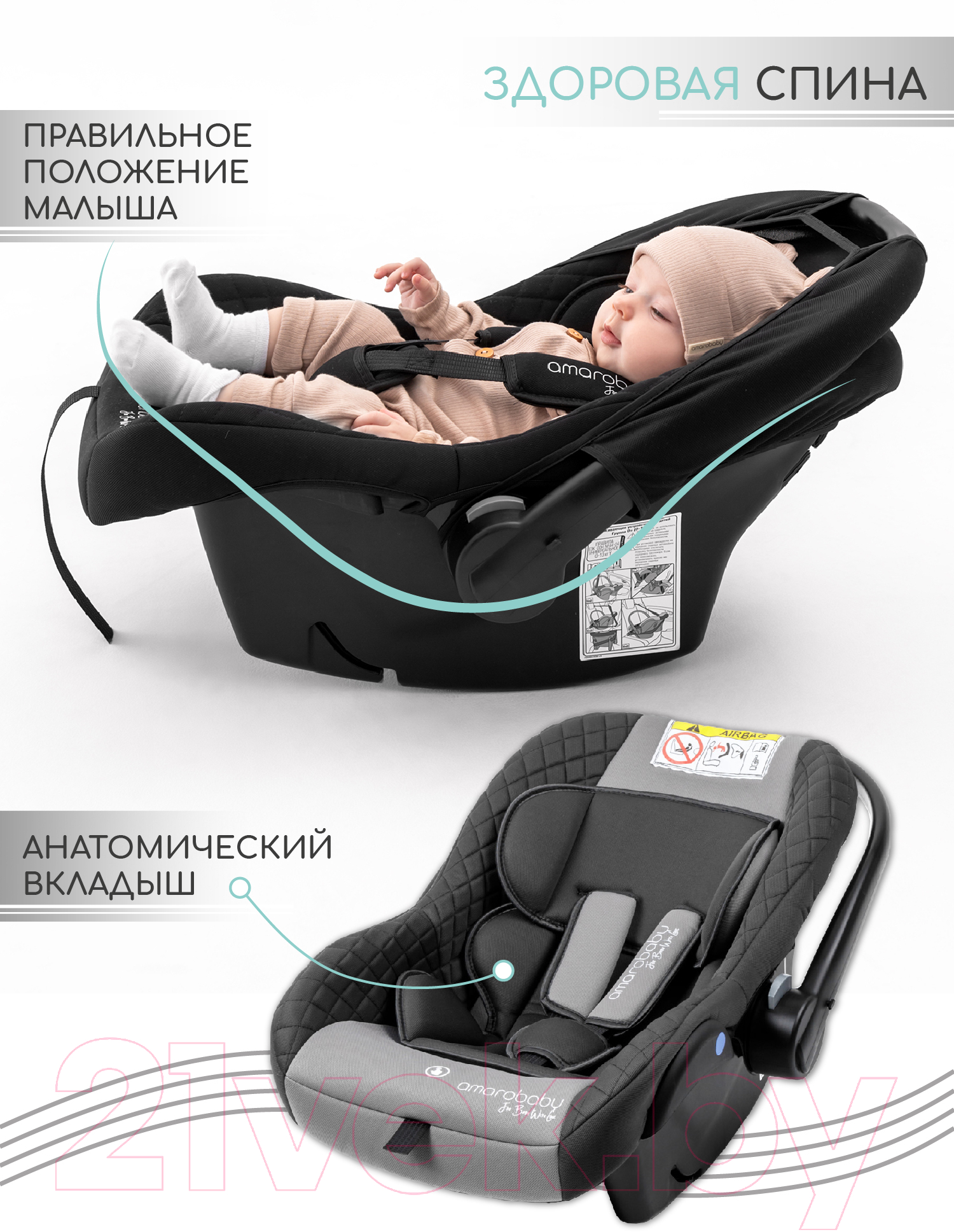 Автокресло Amarobaby Baby Comfort / AB222008BC/11