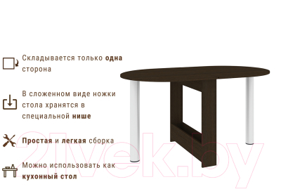 Стол-книга Кортекс-мебель Бон 1 (венге)