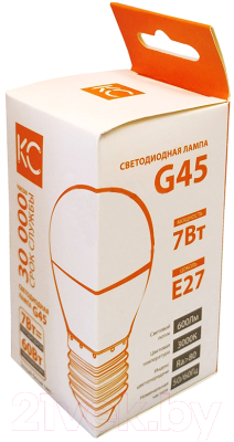 

Лампа КС, G45 7W Е27 3000K / 9501770