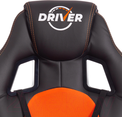 Кресло геймерское Tetchair Driver кожзам/ткань (черный/оранжевый)