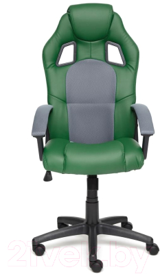 Кресло геймерское Tetchair Driver кожзам/ткань (металлик/фисташковый)