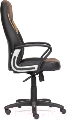 Кресло офисное Tetchair Inter кожзам/ткань (черный/коричневый/бронзовый)