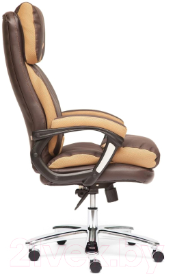Кресло офисное Tetchair Grand кожзам/ткань (коричневый/бронзовый)