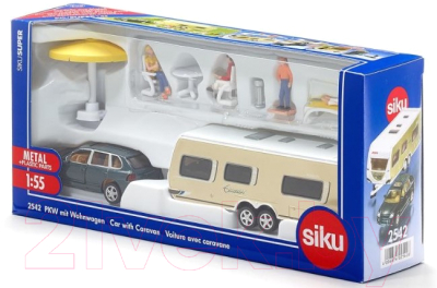 Автомобиль игрушечный Siku С домом на колесах и аксессуарами для пикника / 2542