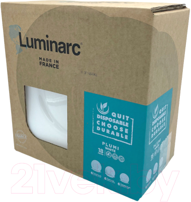 Набор тарелок Luminarc Plumi V2482 (18шт)