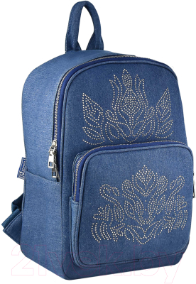 Школьный рюкзак Феникс+ Узоры / 46673 (голубой)