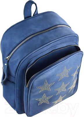 Школьный рюкзак Феникс+ С заклепками звездами / 48371 (синий)