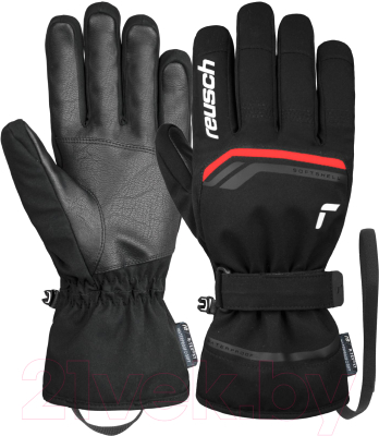 Перчатки лыжные Reusch Primus R-Tex Xt / 6201224-7705 (р-р 7, Black/Fire Red)