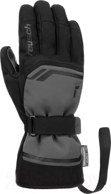 Перчатки лыжные Reusch Primus R-Tex Xt / 6201224-6677 (р-р 7, Frost Gray/Black)