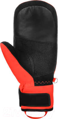 Варежки лыжные Reusch Warrior R-Tex Xt / 6211533-7809 (р-р 8, Mitten Black/Fluo Red)