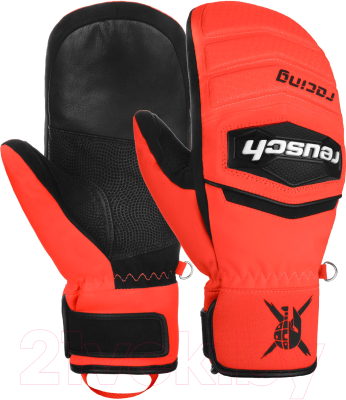 Варежки лыжные Reusch Warrior R-Tex Xt / 6211533-7809 (р-р 8, Mitten Black/Fluo Red)