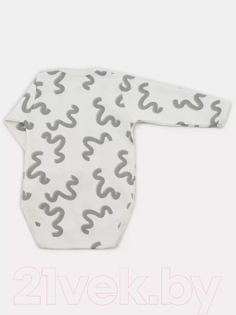 Боди для малышей Rant Hugs And Kisses с длинным рукавом / 6473/4-68 (Pattern Beige, р.68) — фото 4