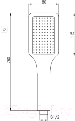 Лейка ручного душа Slezak RAV PS0046CMAT (черный матовый)