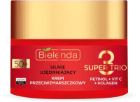 Крем для лица Bielenda Super Trio Retinol+Vit C+Kolagen Сильноукрепляющий 50+ день/ночь (50мл) - 