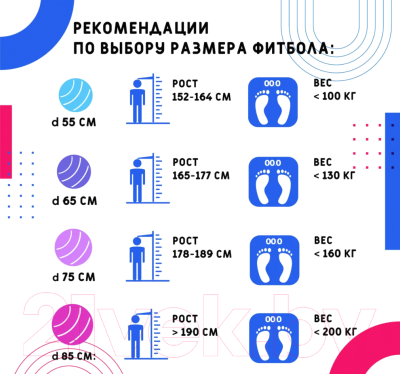 Изображение товара Гимнастический мяч Sabriasport 75B (серый)