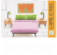 Миниатюра изображения товара Комплект аксессуаров для кукольного домика Djeco Спальня родителей / 07825