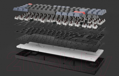 Клавиатура Keychron K8 Pro Black RGB Hot-Swap Red Switch / K8P-J1-RU