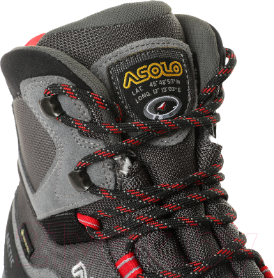 Трекинговые ботинки Asolo Arctic GV MM / A12536-A176 (р-р 11, серый/Gunmetal/красный)