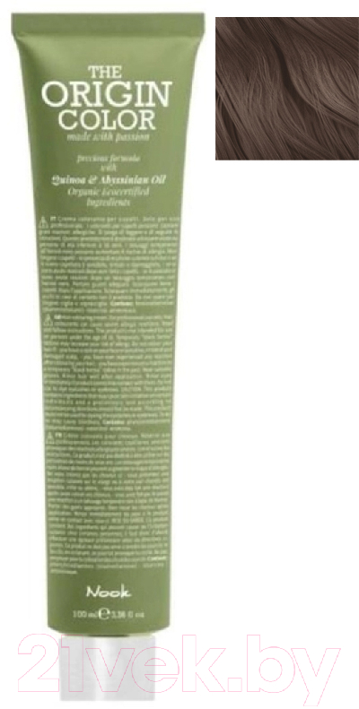Крем-краска для волос Nook The Origin Color Permanent Colouring Cream 6.3 (Dark Blonde Golden)