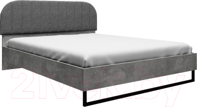 Изображение товара Двуспальная кровать МСТ. Мебель Санторини №1.3 160x200 (с настилом, ателье светлое)