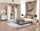 Миниатюра изображения товара Двуспальная кровать МСТ. Мебель Санторини №1.3 160x200 (с настилом, ателье светлое)