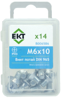 

Винт ЕКТ, 6x10 DIN965 Pozi Потайная головка / B006586
