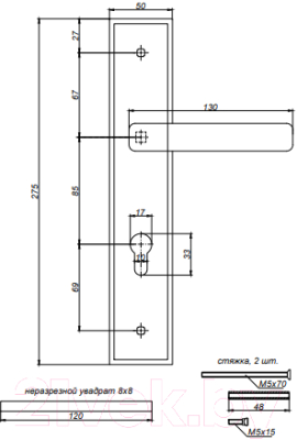 Ручка дверная Apecs HP-85.1618-ANB