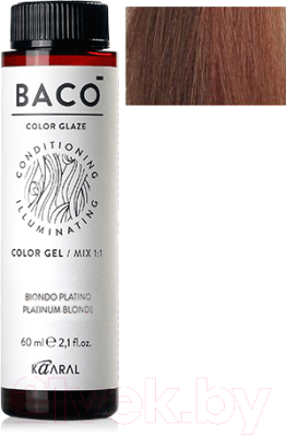 Крем-краска для волос Kaaral Baco Color Glaze 6.44 (60мл, темный интенсивно-медный блондин)