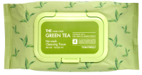Салфетки для снятия макияжа Tony Moly The Chok Chok Green Tea No-Wash Cleansing Tissue (100шт) - 