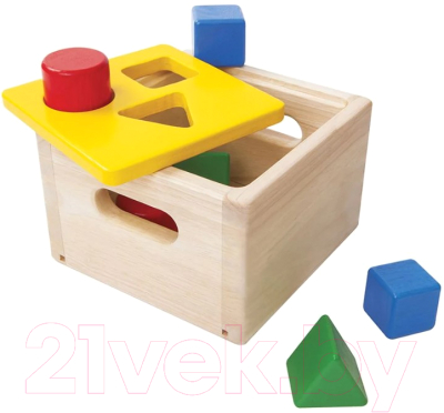Сортер Plan Toys Блок для сортировки фигур / 9430
