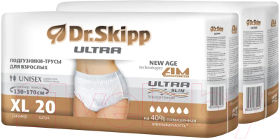 Трусы впитывающие для взрослых Dr.Skipp Ultra XL (40шт)