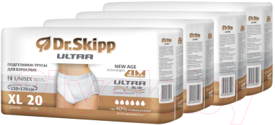 Трусы впитывающие для взрослых Dr.Skipp Ultra XL (80шт)