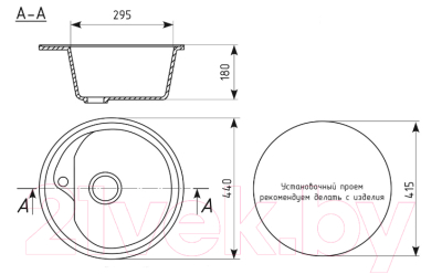 Мойка кухонная Mixline ML-GM10 547527 (шоколад)