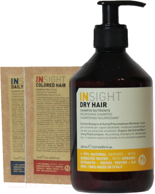 Набор косметики для волос Insight Шампунь Nourishing Shampoo+Шамп-конд PMIN008+Шамп-конд PMIN007 (400мл+10мл+10мл)